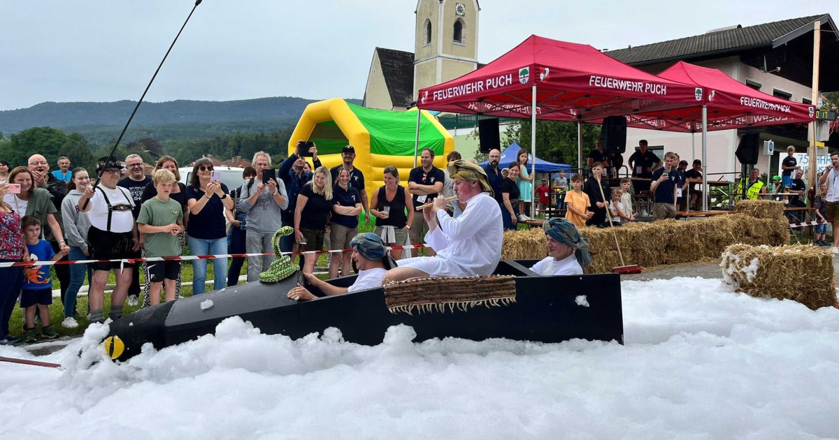 Seifenkistenrennen beim Sommerfest der FF Puch - Foto: TVB Puch